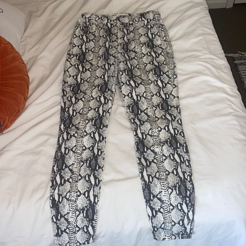 Snake skin jeans